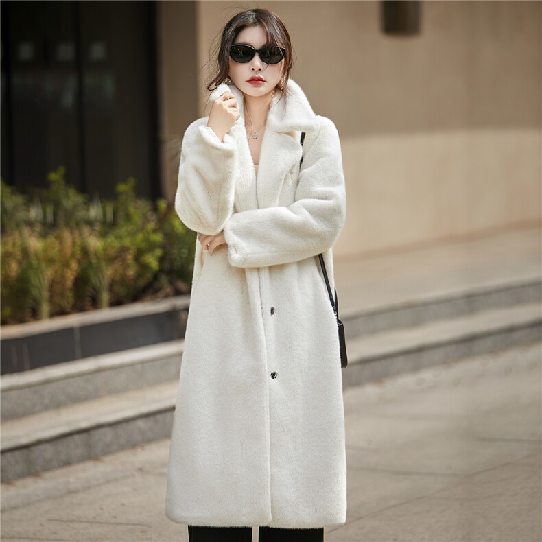 2025年秋季新款大毛领腰带针织大衣外套时尚休闲通勤百搭，女装针织衫/毛衣，圣丽羊绒