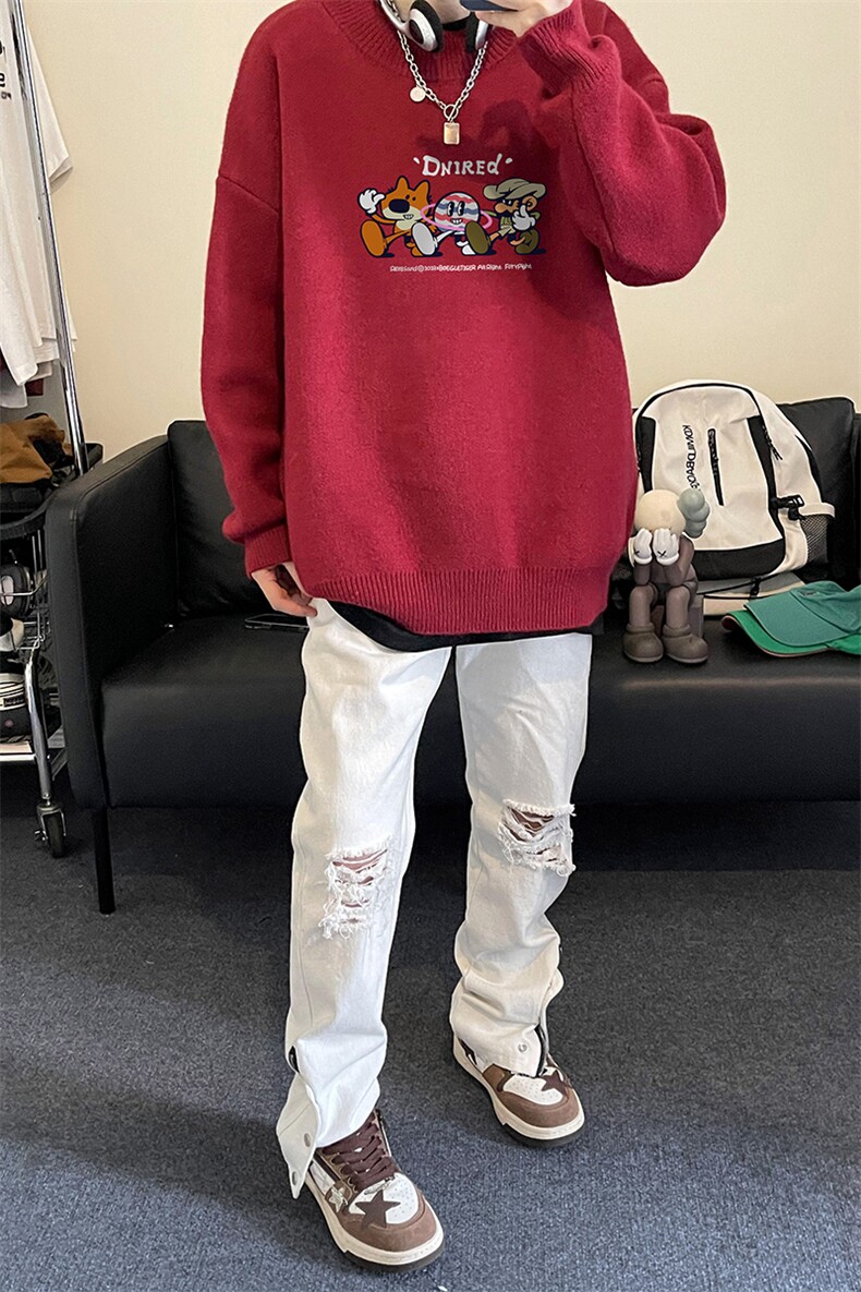 高质量！秋冬季半高领毛衣男加绒加厚线衣男针织衫男MY245-特p38,男装针织衫/毛衣,电商B367
