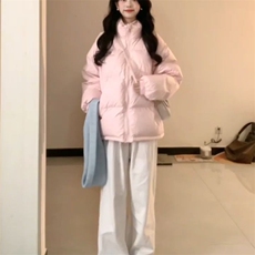 1506-1/M78031/P82温柔风粉色立领保暖棉服外套，男装棉衣，星座1506-1