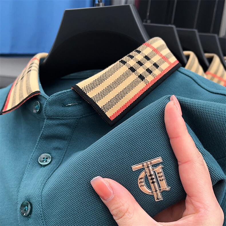 2023新款秋季体恤内搭纯色保罗POLO衫韩版修身上衣服男士长袖T恤，男装Polo衫，电商B212（原钱塘6029）