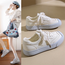 帆布鞋女2024秋季新款学生韩版ins百搭厚底板鞋春秋休闲鞋，女鞋帆布鞋，电商A223