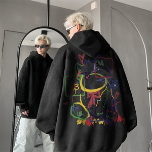 420克麂皮绒潮牌重磅连帽卫衣力推大码男XZ517A-2-JP9901-P55图片