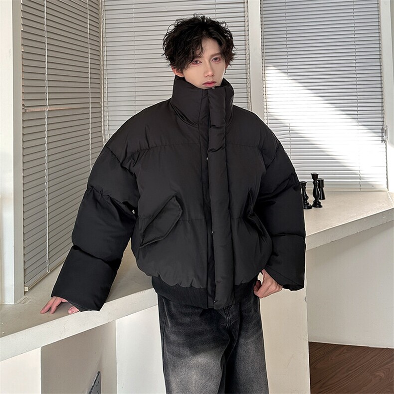 美式复古冬季加厚短款棉服   防水立领飞行服面包服外套898 P108图片