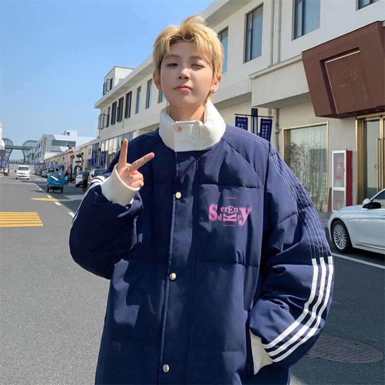 ！2025冬季新款男士立领撞色棉服情侣棉衣外套MY216特P80,男装棉衣,电商B220