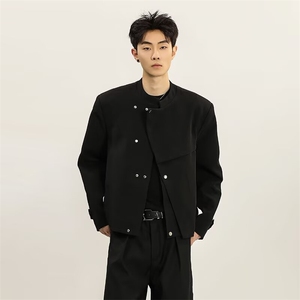 新中式西服男宽松百搭帅气韩版潮流2025夏季ins外套W6551-P68图片