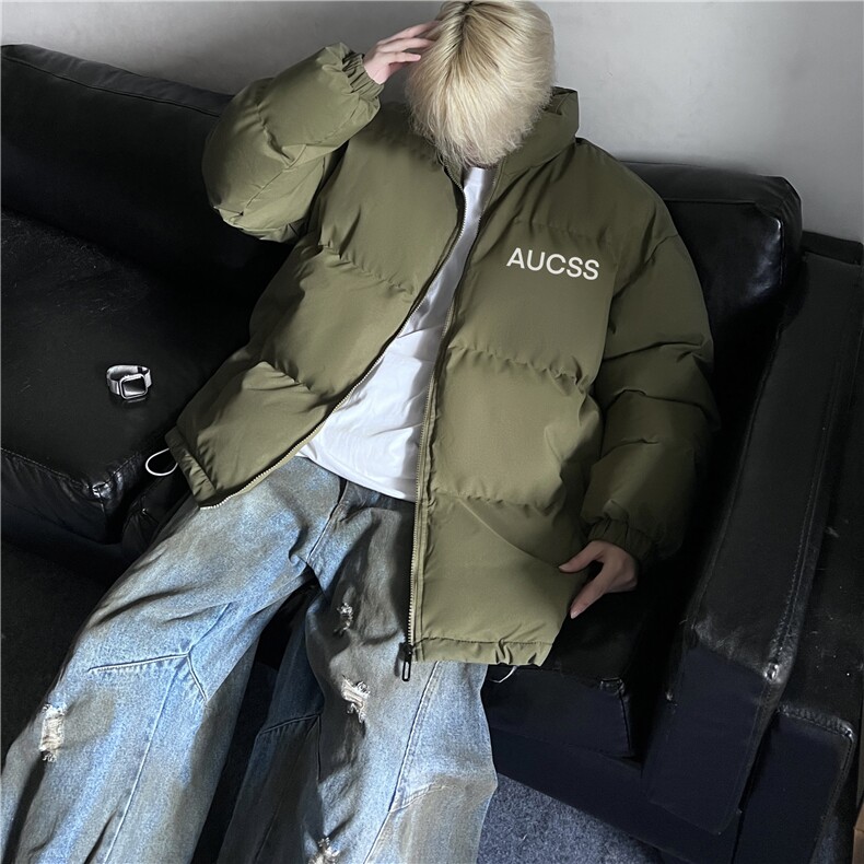 冬季新款潮流字母印花棉服宽松加厚冲锋外套JK23549特批65控108,男装棉衣,星座605(原A050)