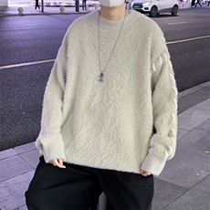 毛衣男冬季潮牌设计感圆领毛衫青少年情侣宽松针织衫M2339-p58，男装针织衫/毛衣，星座1008