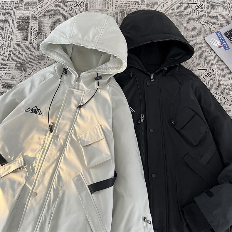 24冬户外防风防水多口袋单板滑雪服男加棉加厚保暖外套M78-P155,男装棉衣,电商A001-1