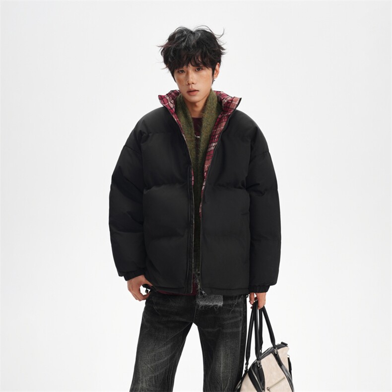 抖音得物美式潮流高品质格子三防加厚羽绒棉衣外套棉服MY5555-P68图片