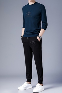 秋季休闲裤运动套装男装中年休闲卫衣服男士春秋两件套时尚百搭图片