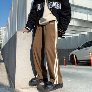 灯芯绒休闲裤男宽松休闲裤束脚裤子百搭ins港风潮男裤K0831-P35图片