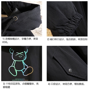 JK41139-P85 加棉款-P115  纯棉连帽夹克男士大码工装夹克男 砖墙图片