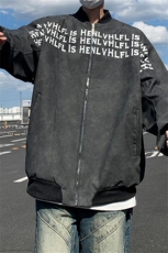 美式高街立领夹克外套男女秋冬季节hiphop潮牌字母印花棉服棒球服，男装夹克，星座505-2（原电商A260-1)