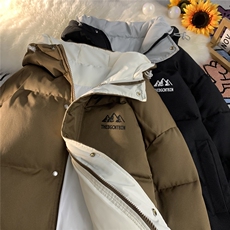毛毯冬款字母印花时尚百搭宽松连帽棉服A247-MY164特批95控158，男装棉衣，电商A247