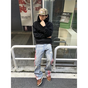 抖音得物品质 26春装美式高街曼巴棉古铜两粒扣连帽套头卫衣外套图片