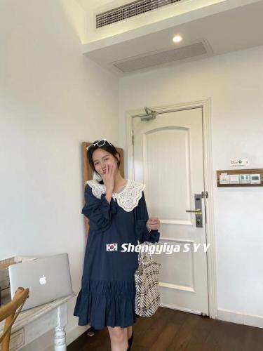 蝴蝶领娃娃连衣裙，女装连衣裙，6·9衣社