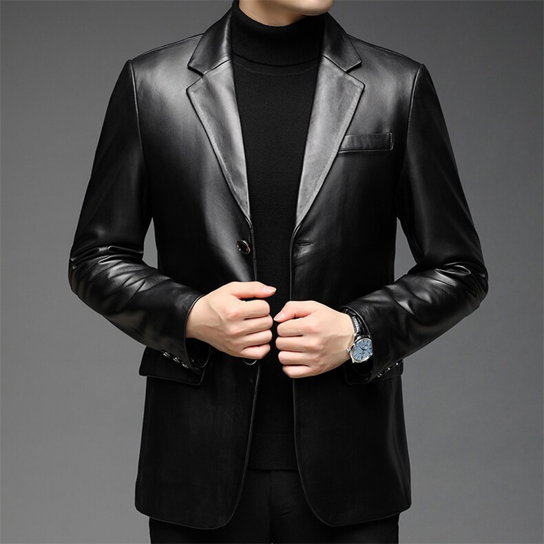 真皮皮衣绵羊皮精品男数单西休闲商务外套西服,男装西服,钱塘207-1