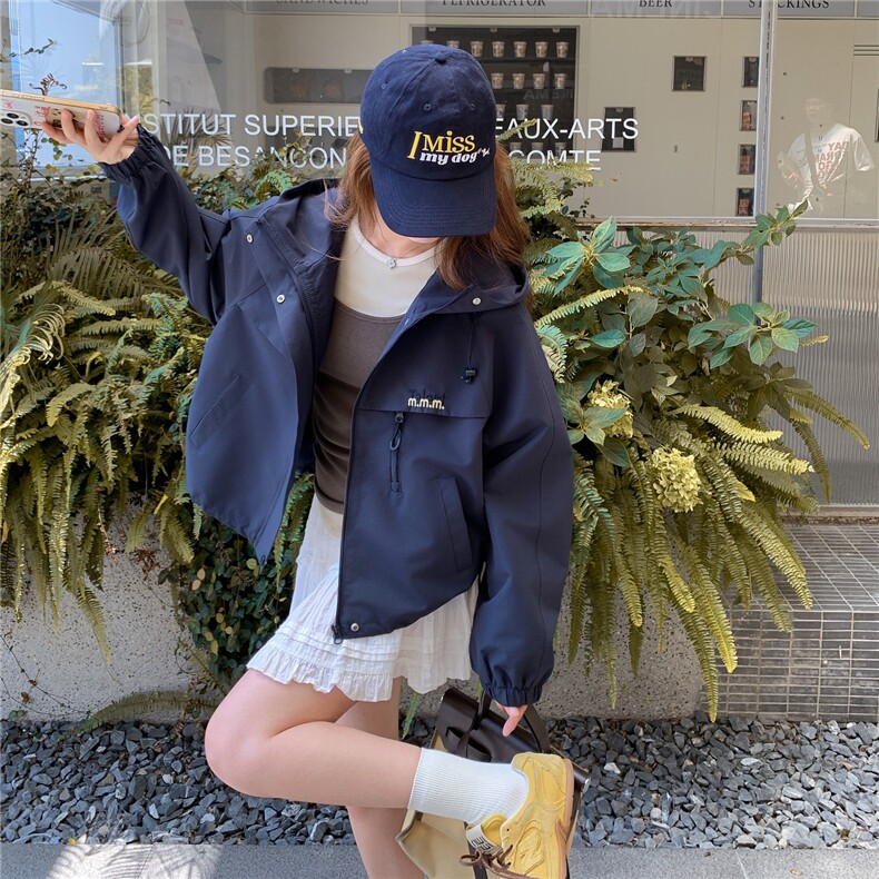 新款秋季休闲时尚带帽外套2C098-9037P165K238,女装短外套,2C098