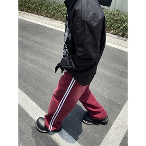 B221 美式ins高街暗黑小众宽松直筒运动牛仔裤 LK23139-P65 控88图片