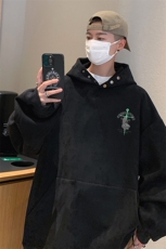 已注册抖音直播得物高品质宽松麂皮绒男连帽卫衣外套W7006P55控79，男装卫衣，电商C408(原B339-1)