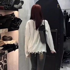 毛衣女秋冬2025新款水貂绒加厚宽松慵懒风外穿学生高级感上衣，男装针织衫/毛衣，星座506A