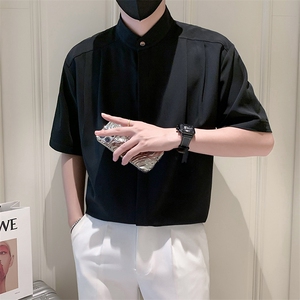 小伙风~夏季新款中式立领五分袖衬衫 V713/P50图片
