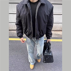 JK711-尺码M-3XL-P45现货!美式飞行员夹克工装外套高短款棒球服，男装夹克，星座1811B