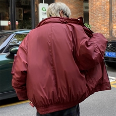 pu皮棉衣男冬季新款加厚棉服宽松面包服棉袄M7166P125控168，男装棉衣，电商A157