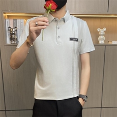 PL029-P35夏季男士短袖t恤纯棉印花翻领Polo衫青年半袖打底衫上衣，男装Polo衫，电商D310B