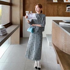 现货小香风马甲套装三件套8864P225K338，女装套装/套裙，2C201