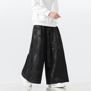 2025秋冬 风 马面裤 汉服 龙纹阔腿裤 K375加厚P65-常规P55图片