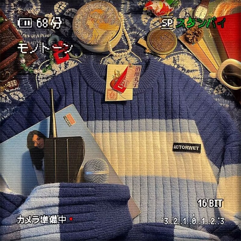 日系复古撞色条纹圆领针织衫男女慵懒风百搭情侣套头毛衣,男装针织衫/毛衣,星座506A