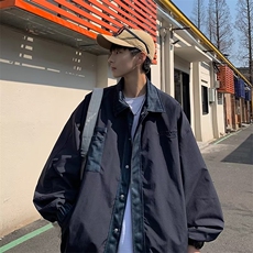 美式拼接夹克男潮牌ins日系拼色休闲棒球服外套春秋季1212-P58，男装夹克，星座910-5