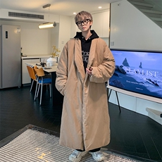 8XL-M90白鸭绒！特大码羽绒服日系绒面长款棉衣男YRFC03P268，男装羽绒服，电商D206-1