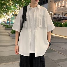 夏季新款男女同款短袖衬衣外套XZ102B-1-CS122P40，男装T恤，星座102B-1