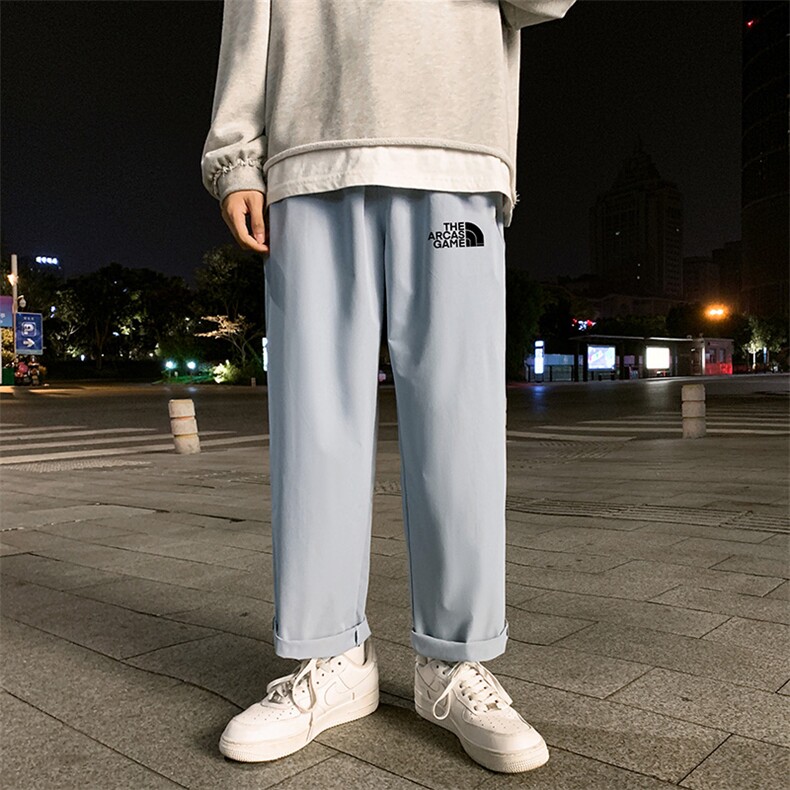 K43232-P25加绒款-P35休闲裤男士大码宽松九分运动裤男裤男直筒,男装休闲裤,电商A040