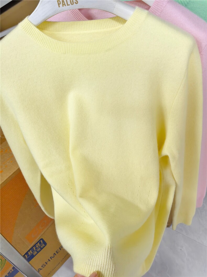 2025年秋季时尚百搭通勤简约休闲套衫，女装羊绒衫，麦德绒