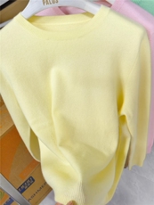 2025年秋季时尚百搭通勤简约休闲套衫，女装羊绒衫，麦德绒