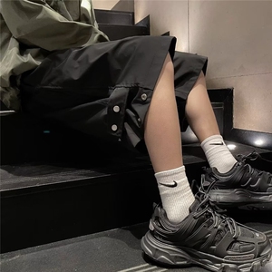 沙滩裤时尚潮牌新款男休闲裤纯色五分裤潮文艺夏季青春流行X6373图片