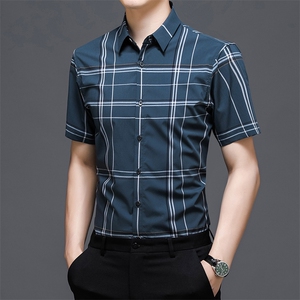 AD22103钱塘2020-3夏季男士精品格子短袖衬衫P75图片