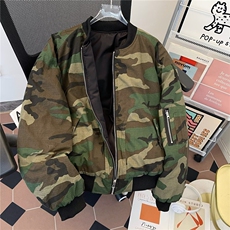 两面穿工装加厚连帽迷彩夹克外套9023P98，男装夹克，星座410-2