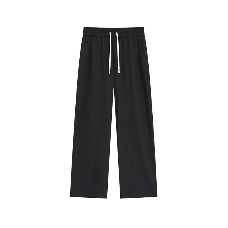 冰丝纯色基础款弯刀休闲裤K102平铺92%聚酯纤维8%氨纶(S-2XL)TP24,男装休闲裤,电商A088