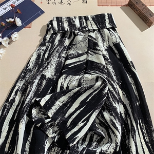 特批P25无差价夏季薄款冰丝宽松大码衬衫男士复古水墨画衬衣CD891图片