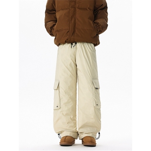 8XL-M三防登山工装羽绒裤男90白鸭绒冲锋裤子男YRK2001P118控158图片