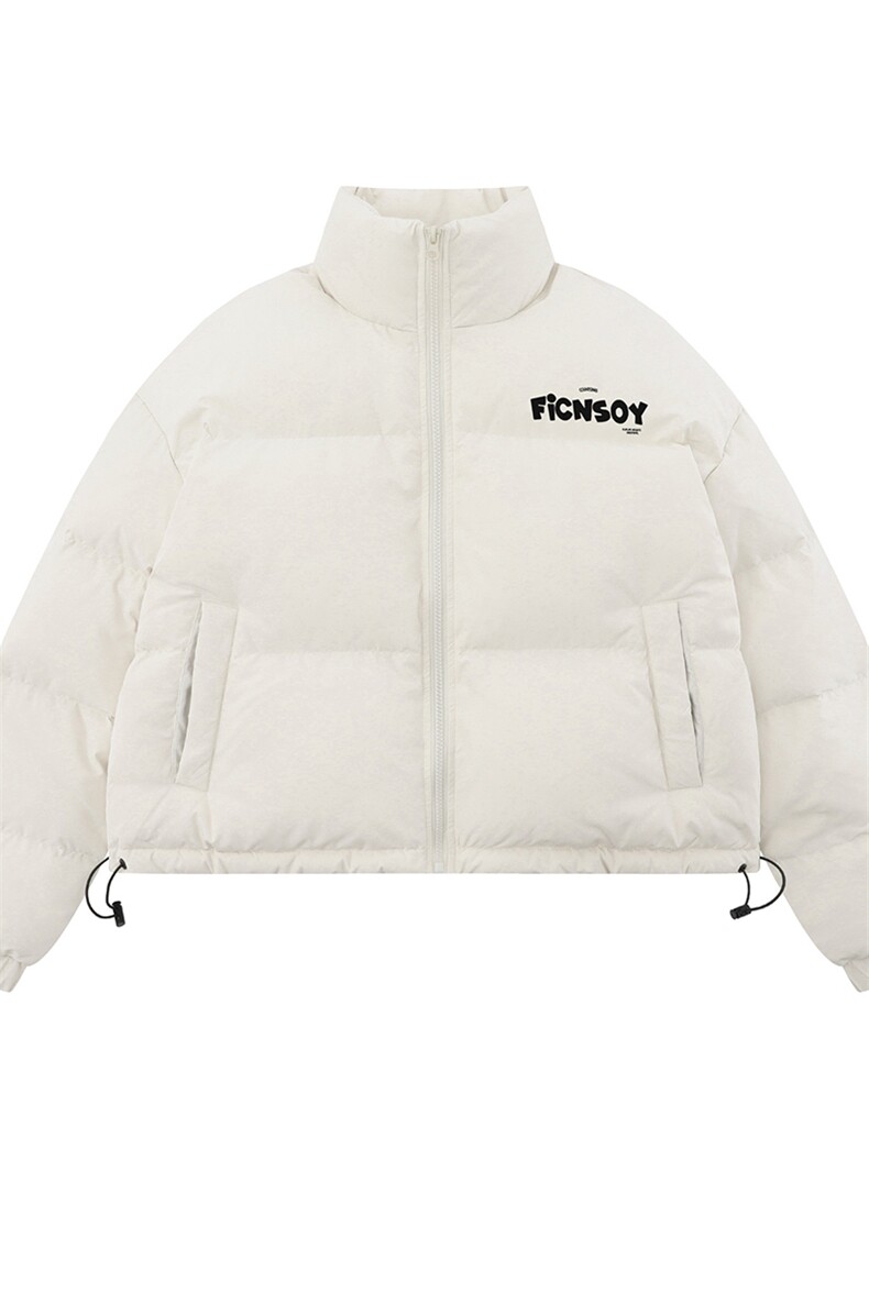 白底新款冬季时尚百搭宽松字母印花潮流棉服外套MY502P85控118,男装棉衣,电商A247-1