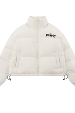 白底新款冬季时尚百搭宽松字母印花潮流棉服外套MY502P85控118，男装棉衣，电商A247-1
