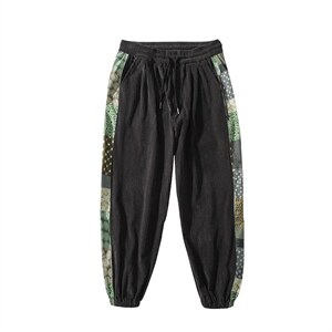 日系2024秋冬款撞色拼接灯芯绒束脚运动休闲潮牌卫裤8801-P50控69,男装休闲裤,星座914-3