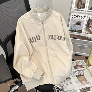 春秋潮流宽松情侣棒球服美式复古潮牌休闲工装夹克外套 W8018-P58图片