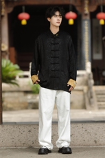 秋冬新品风（红财神）潮丝绸提花改良唐装外套男女C3460，男装民族服装，星座305A（原312A-1）