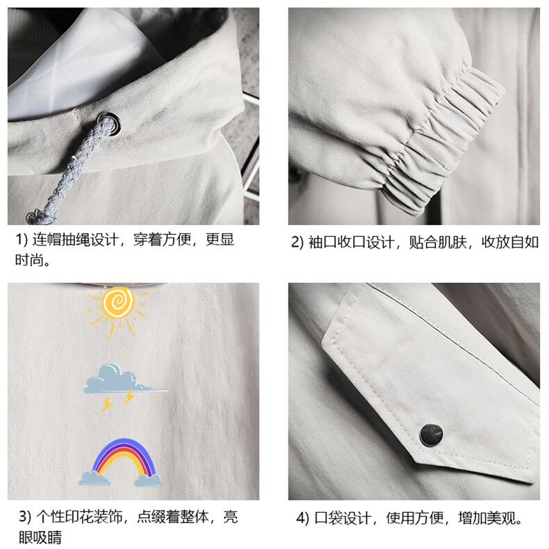 JK41141-P85加棉款-P115纯棉连帽夹克男士大码工装夹克男网格,男装夹克,电商A040A